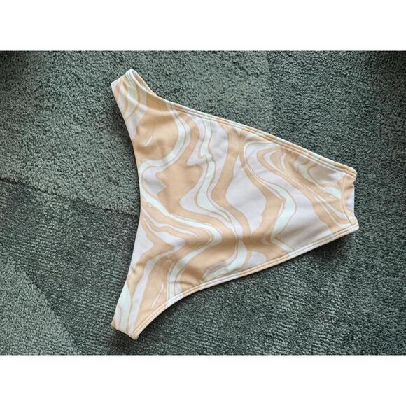 Abercrombie & Fitch Orange Pink Retro Swirl Cheeky Bikini Bottom Size Small NWT! - Picture 2 of 4